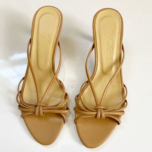 NEW Aeyde Olga Knotted Napa Leather Heel Sandal size 37 - Picture 9 of 11